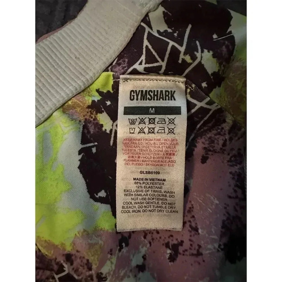 Gymshark Women's Racerback Sports Bra M Multicolor Moisture-Wicking 012 - Picture 2 of 3